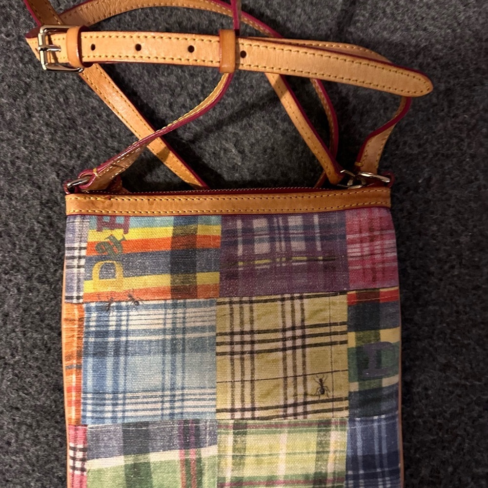 Dooney & Bourke Picnic Plaid Crossbody Letter Carrier Bag - Picture 2 of 12